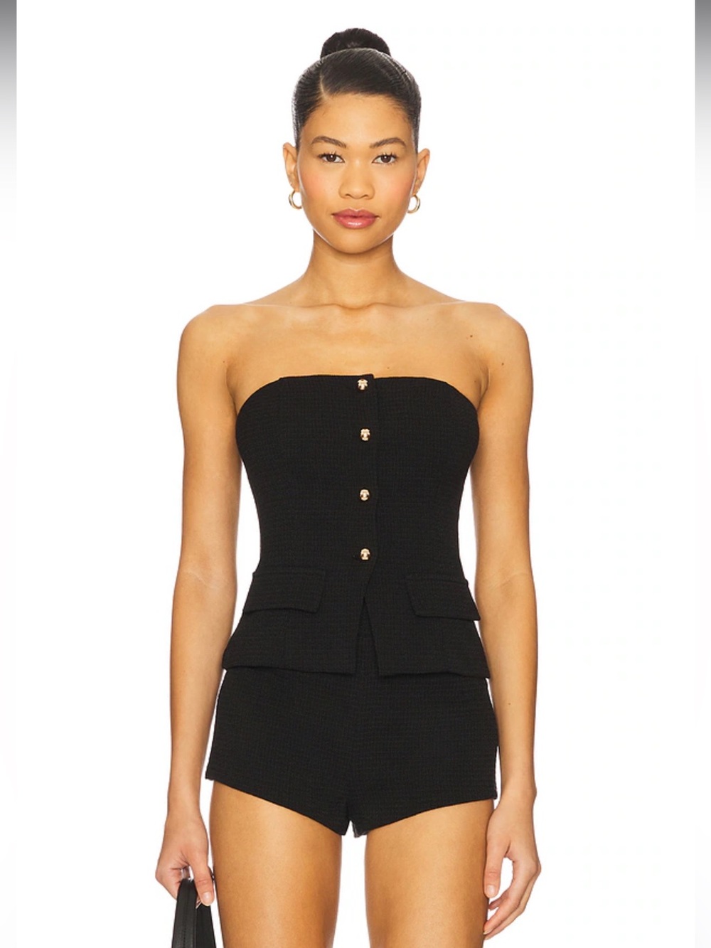 Revolve more to come Karsi strapless top in black size XS nwt